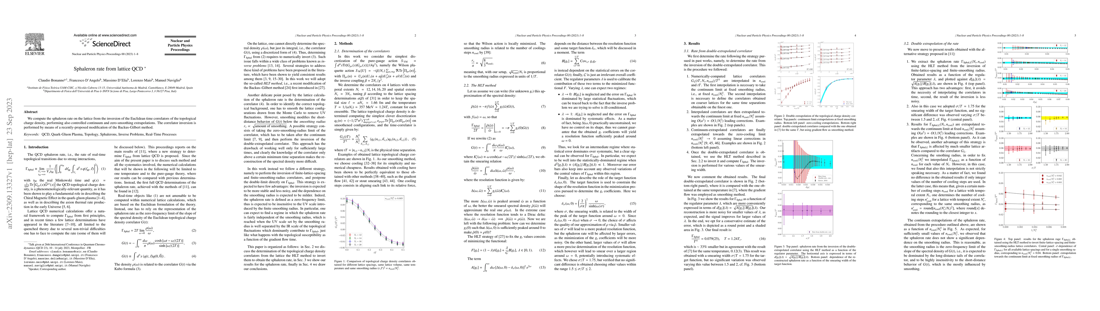 Thumbnail for Sphaleron rate from lattice QCD