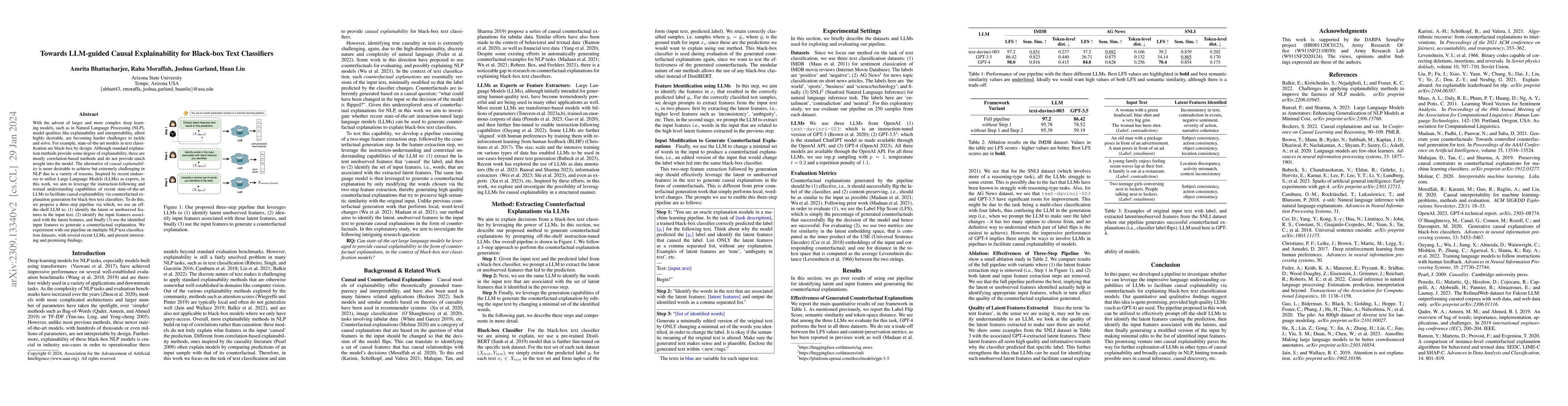 Thumbnail for Towards LLM-guided Causal Explainability for Black-box Text Classifiers