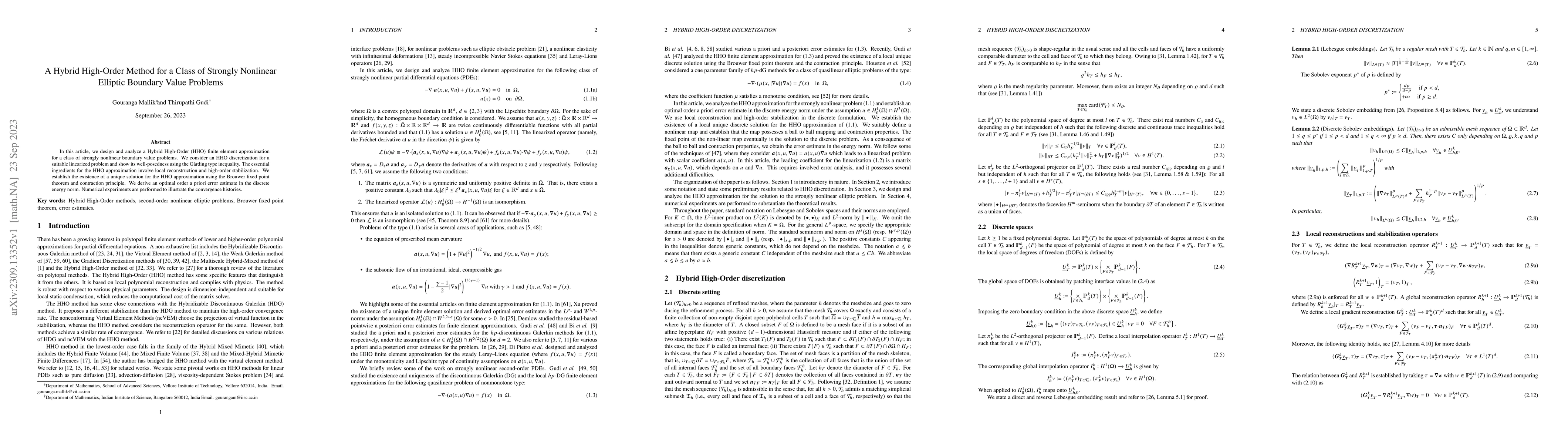 Thumbnail for A Hybrid High-Order Method for a Class of Strongly Nonlinear Elliptic
  Boundary Value Problems