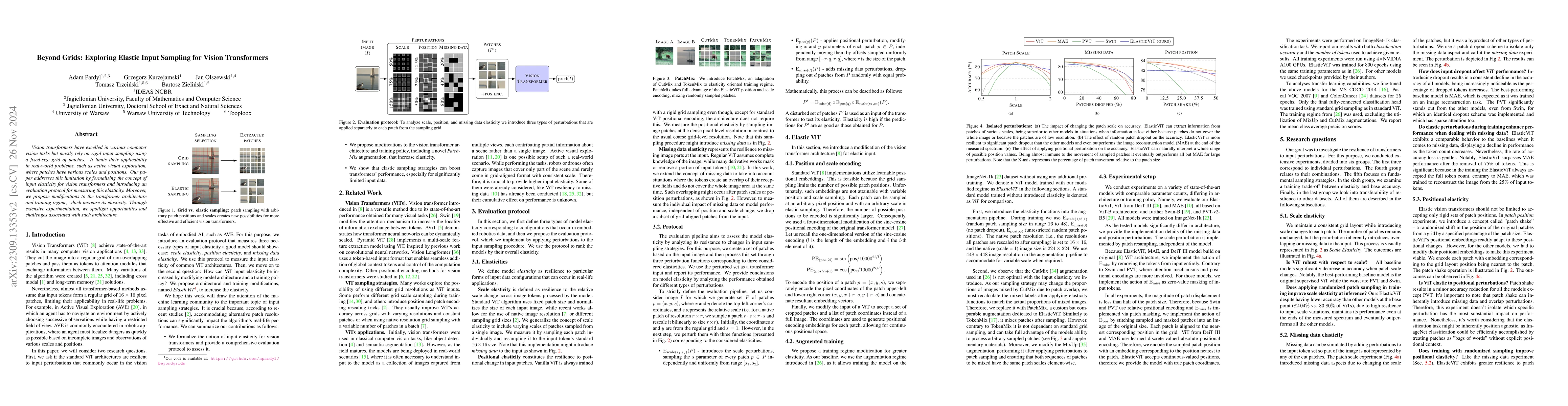 Thumbnail for Beyond Grids: Exploring Elastic Input Sampling for Vision Transformers