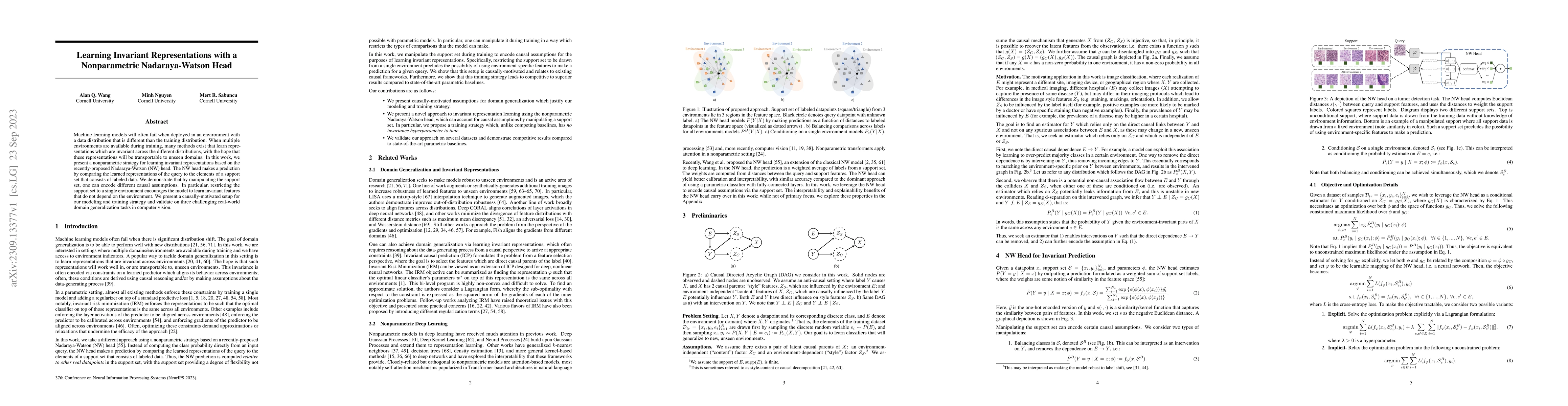 Thumbnail for Learning Invariant Representations with a Nonparametric Nadaraya-Watson
  Head