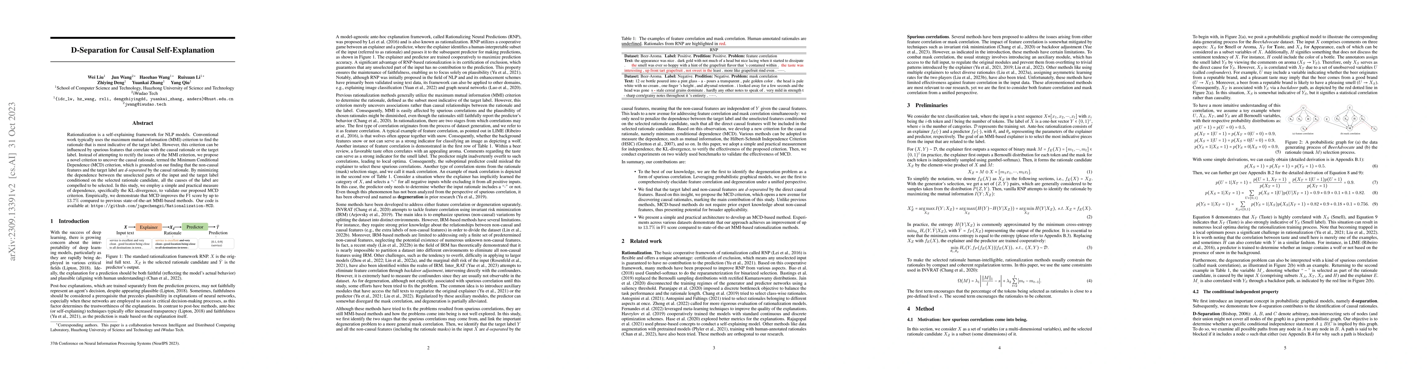 Thumbnail for D-Separation for Causal Self-Explanation
