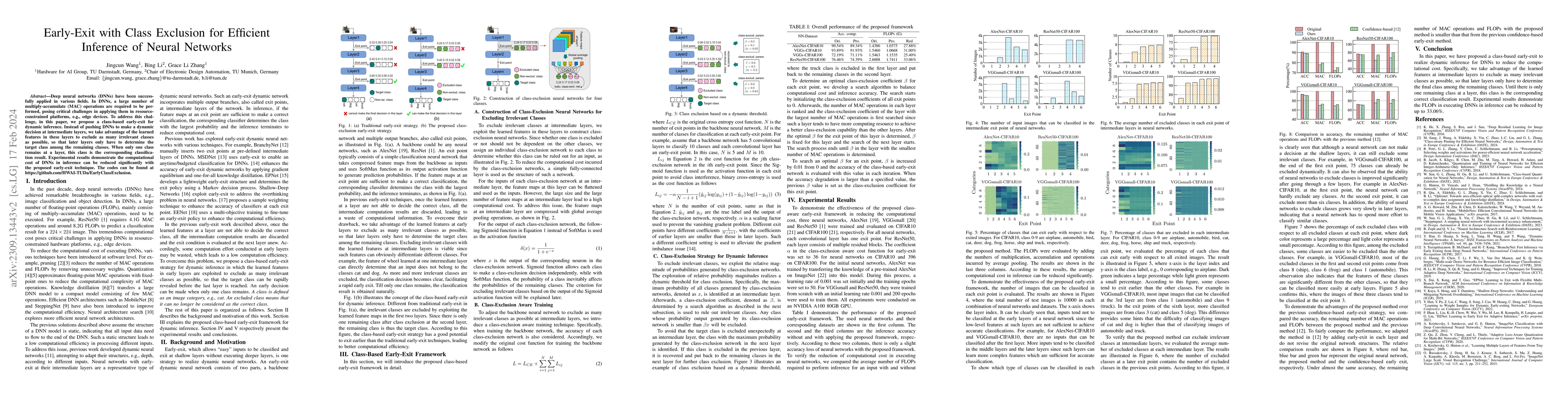Thumbnail for Early-Exit with Class Exclusion for Efficient Inference of Neural
  Networks