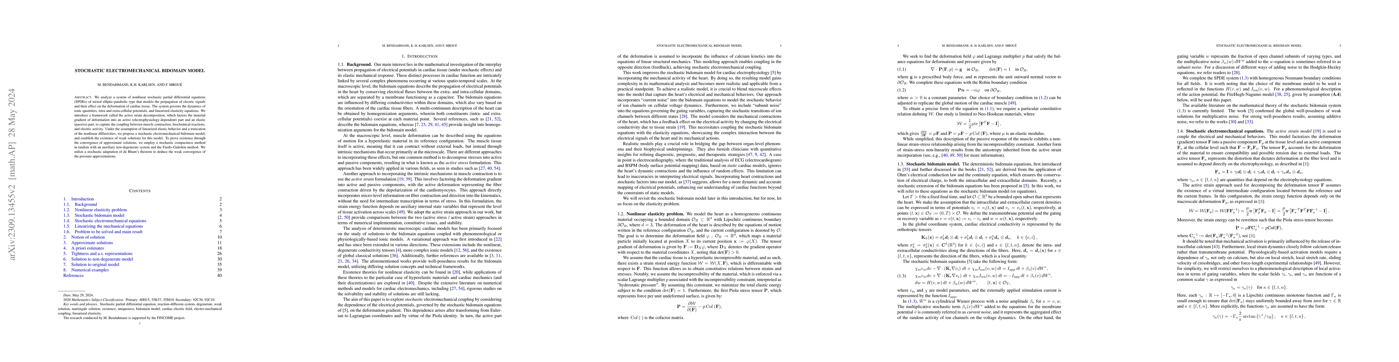 Thumbnail for Stochastic electromechanical bidomain model