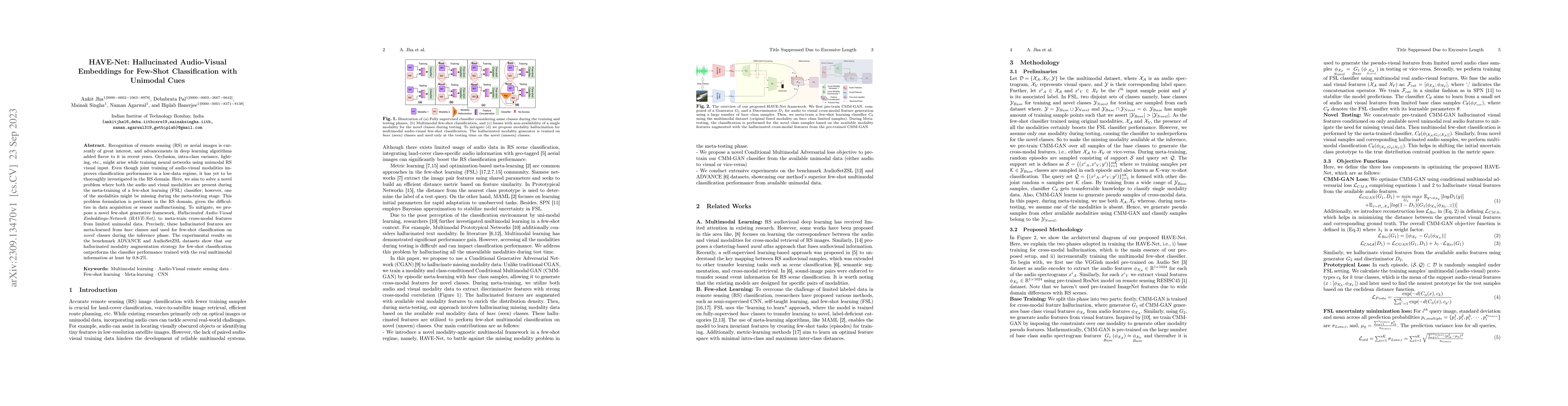 Thumbnail for HAVE-Net: Hallucinated Audio-Visual Embeddings for Few-Shot
  Classification with Unimodal Cues