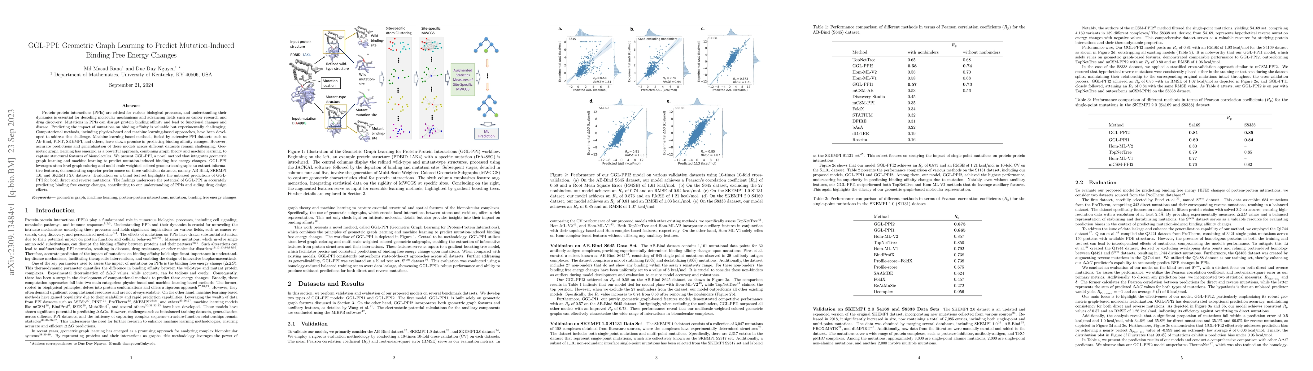 Thumbnail for GGL-PPI: Geometric Graph Learning to Predict Mutation-Induced Binding
  Free Energy Changes