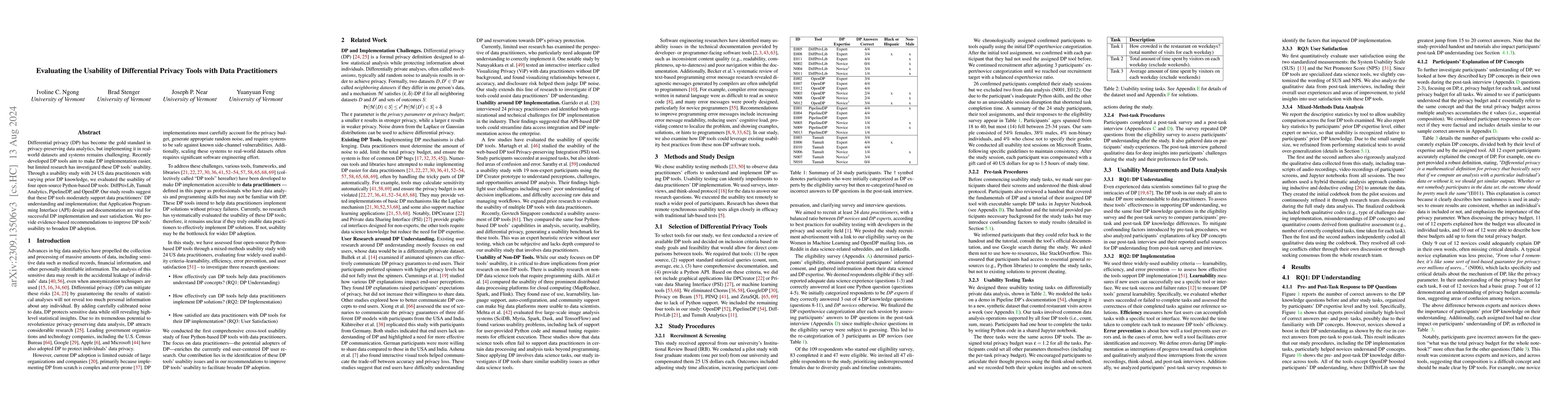 Thumbnail for Evaluating the Usability of Differential Privacy Tools with Data
  Practitioners