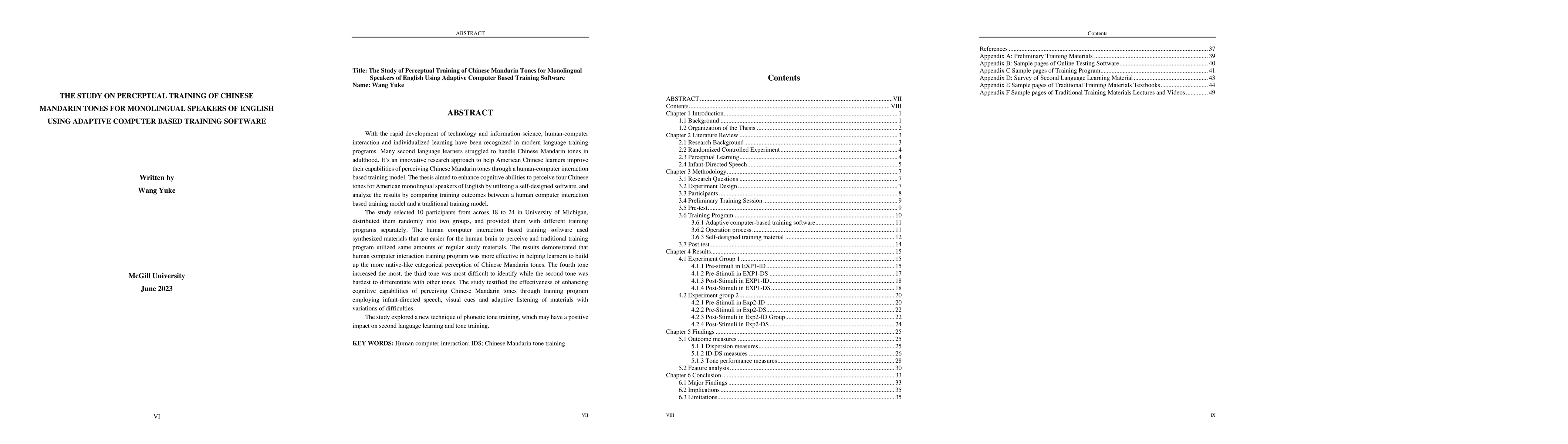 Thumbnail for The Study of Perceptual Training of Chinese Mandarin Tones for
  Monolingual Speakers of English Using Adaptive Computer Based Training
  Software
