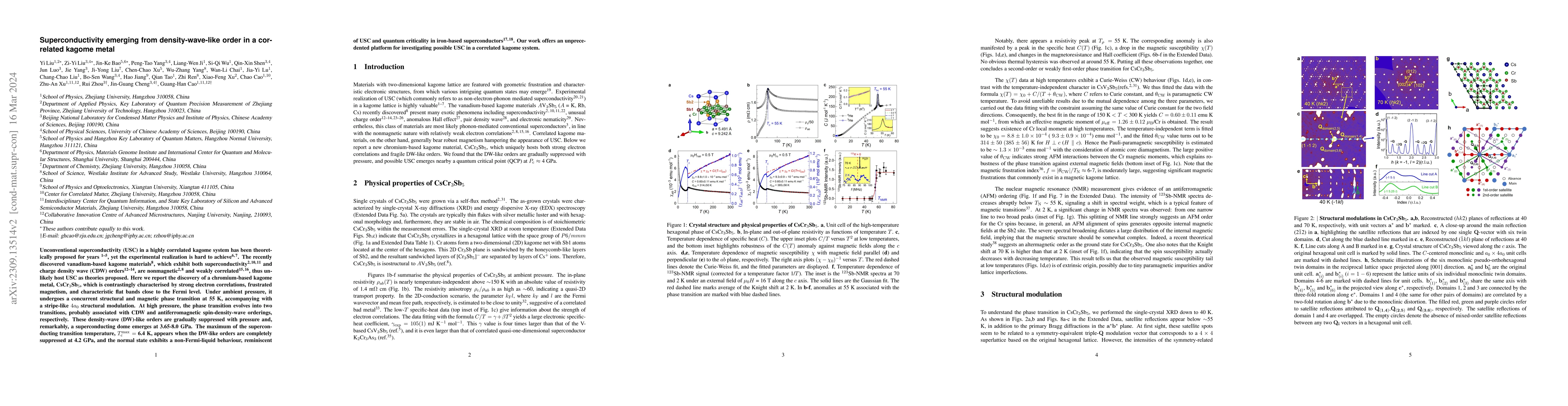Thumbnail for Superconductivity emerging from density-wave-like order in a correlated
  kagome metal