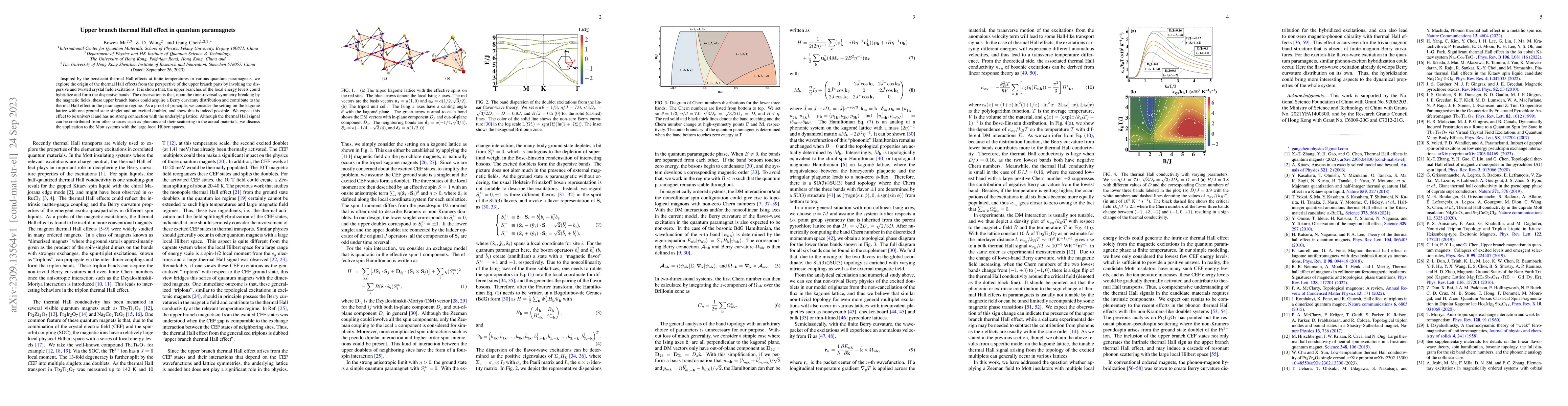 Thumbnail for Upper branch thermal Hall effect in quantum paramagnets