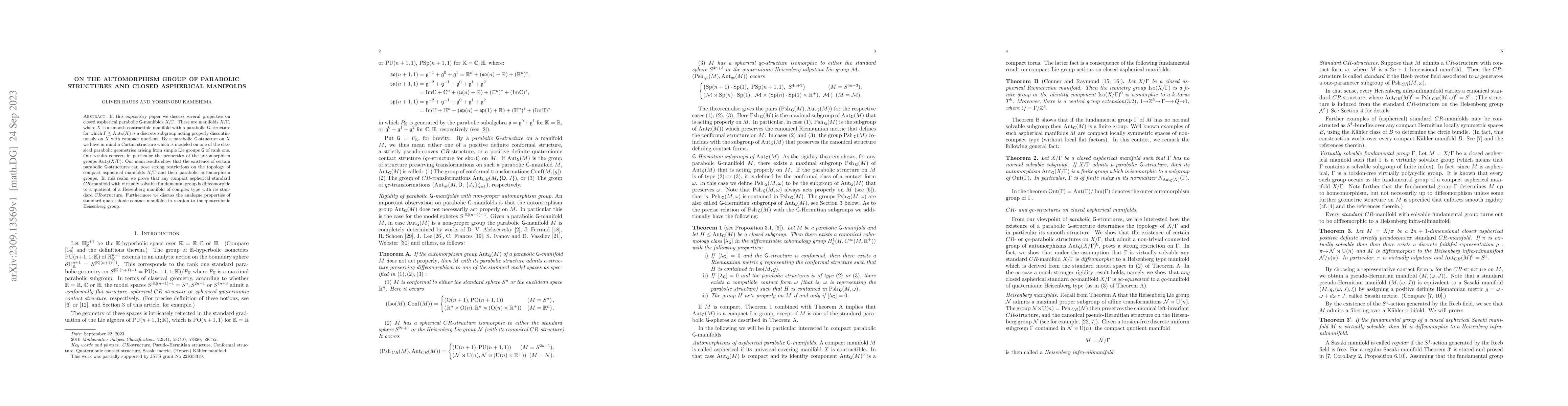 Thumbnail for On the automorphism group of parabolic structures and closed aspherical
  manifolds