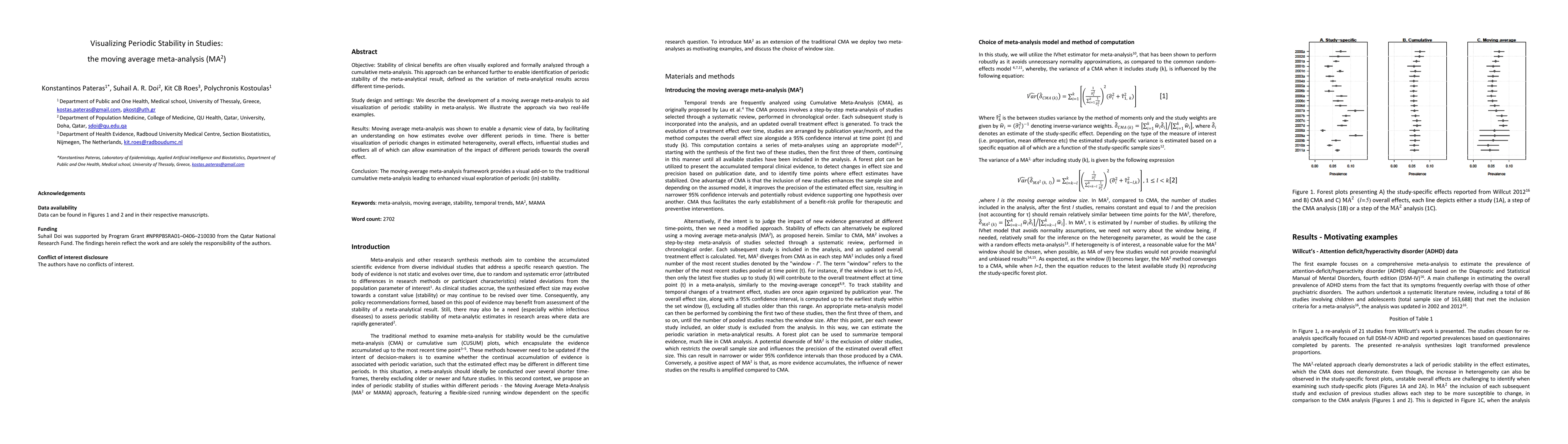 Thumbnail for Visualizing periodic stability in studies: the moving average
  meta-analysis (MA2)
