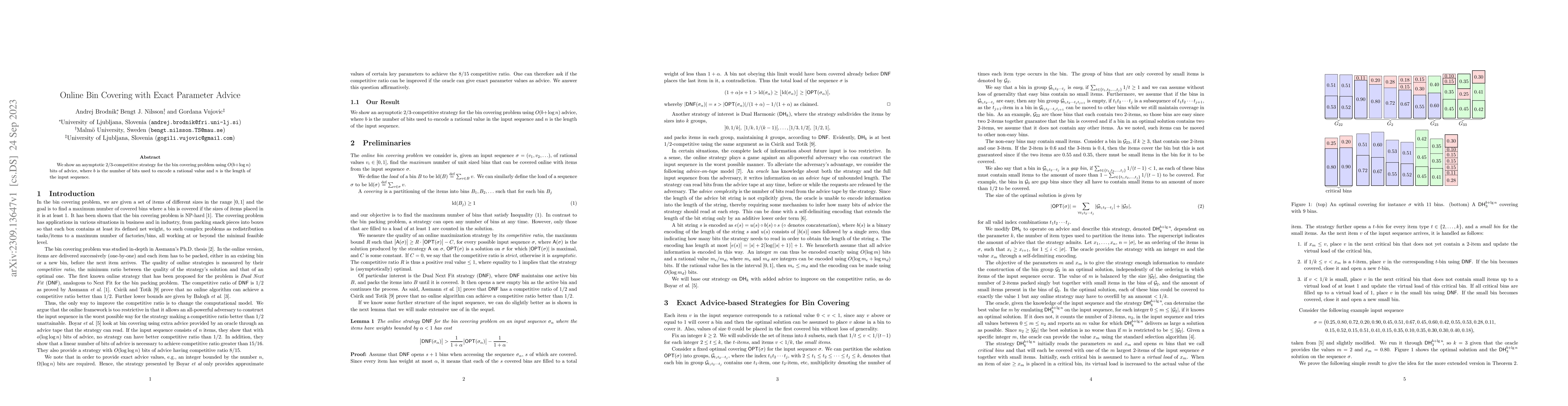 Thumbnail for Online Bin Covering with Exact Parameter Advice