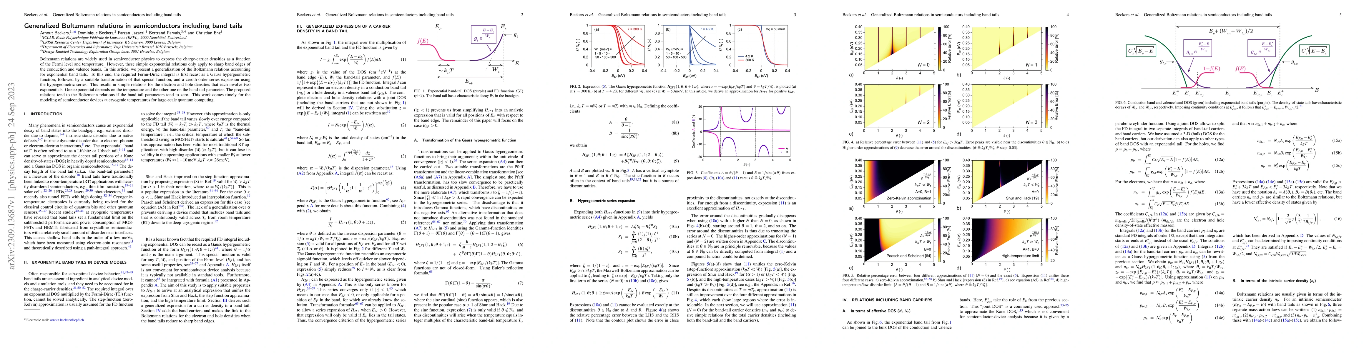 Thumbnail for Generalized Boltzmann relations in semiconductors including band tails
