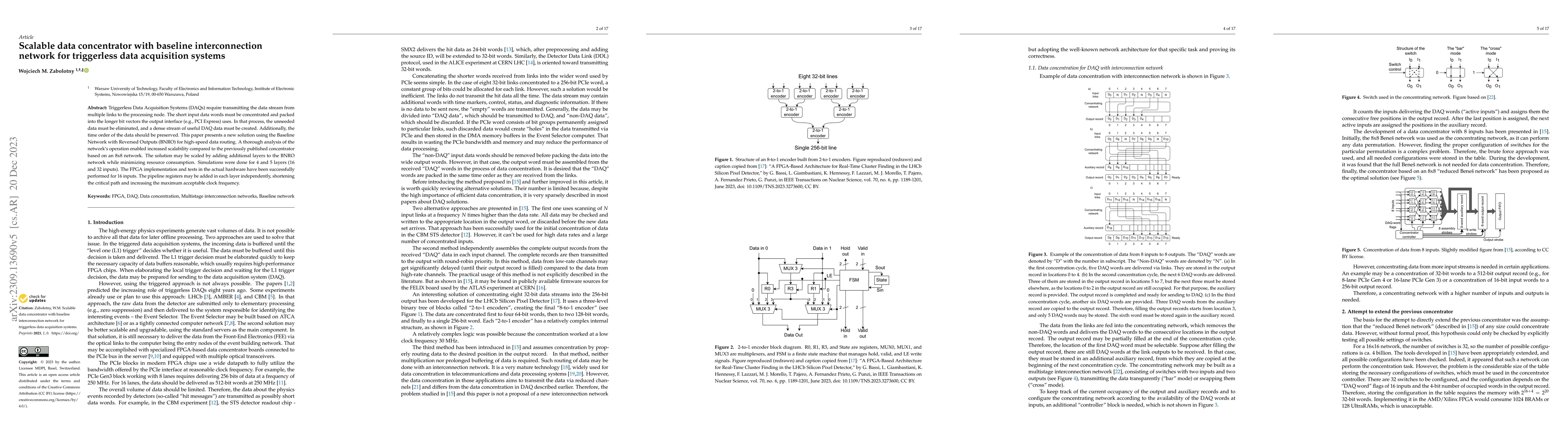 Thumbnail for Scalable data concentrator with baseline interconnection network for
  triggerless data acquisition systems