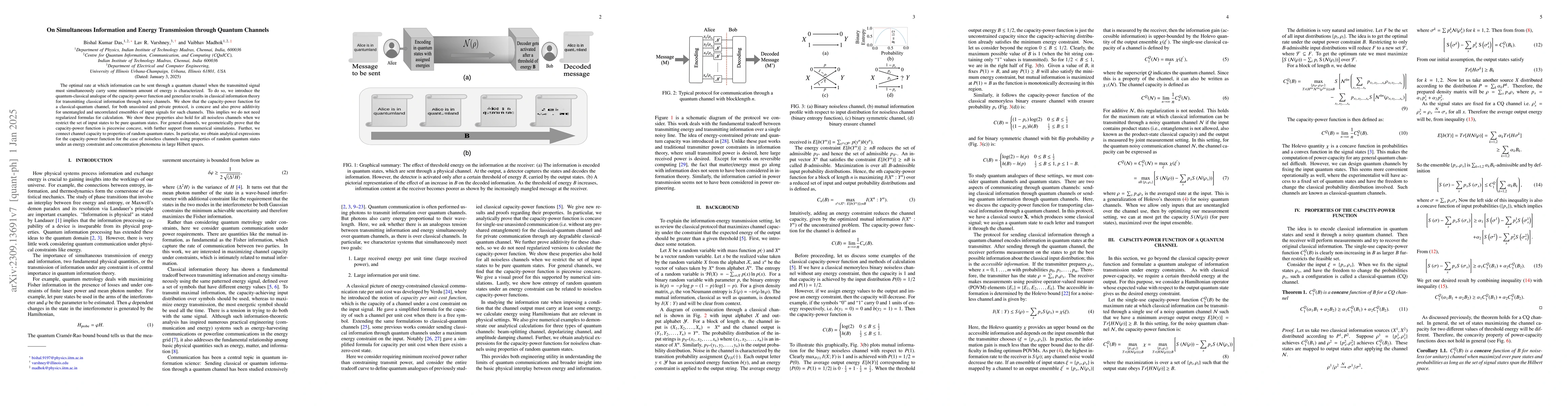 Thumbnail for On Simultaneous Information and Energy Transmission through Quantum
  Channels