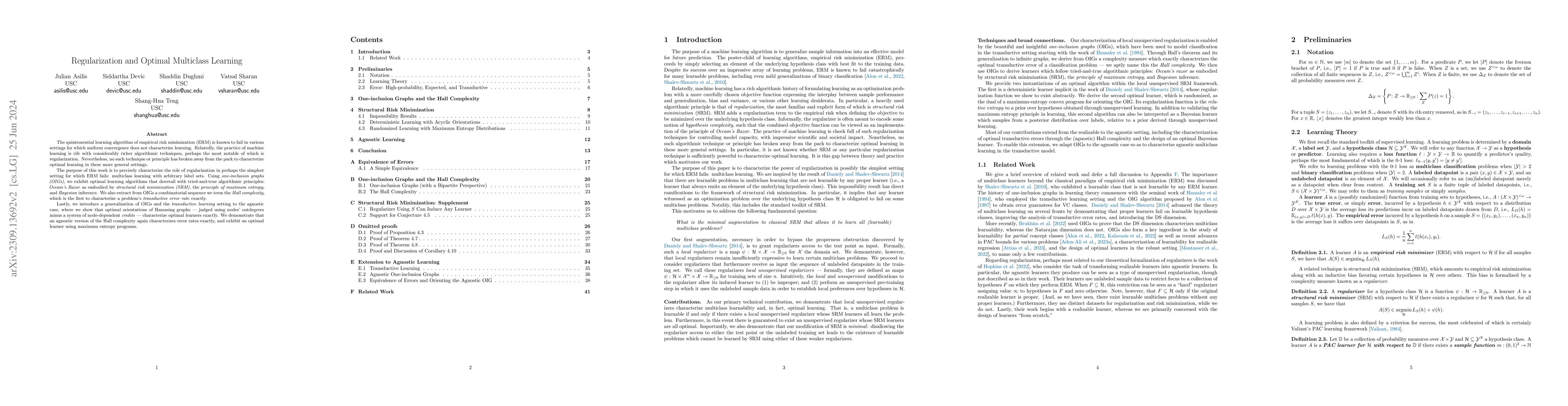 Thumbnail for Regularization and Optimal Multiclass Learning