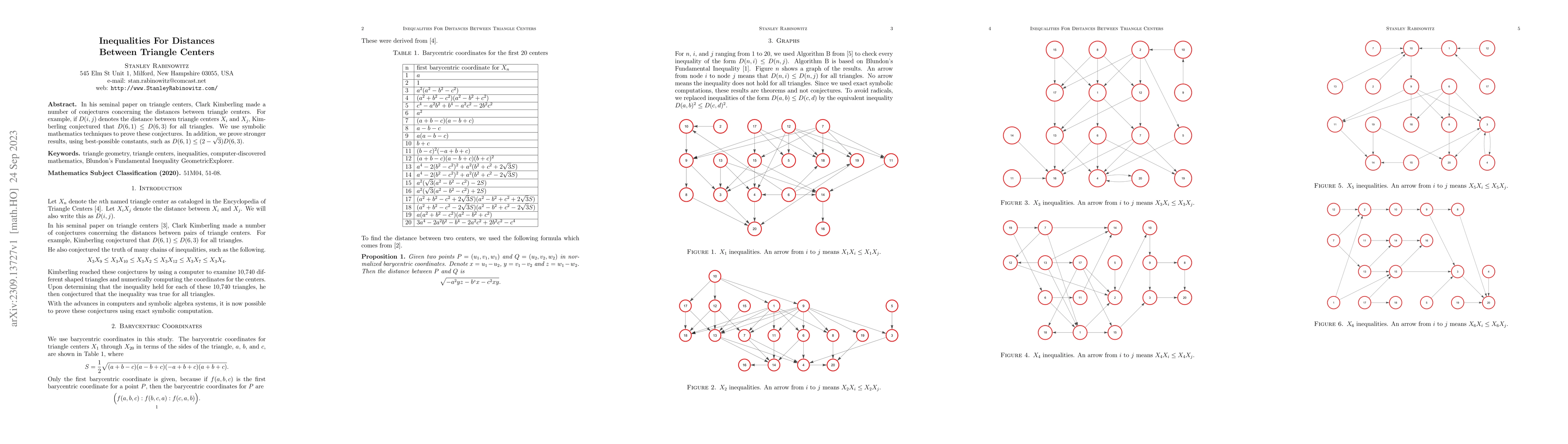 Thumbnail for Inequalities For Distances Between Triangle Centers