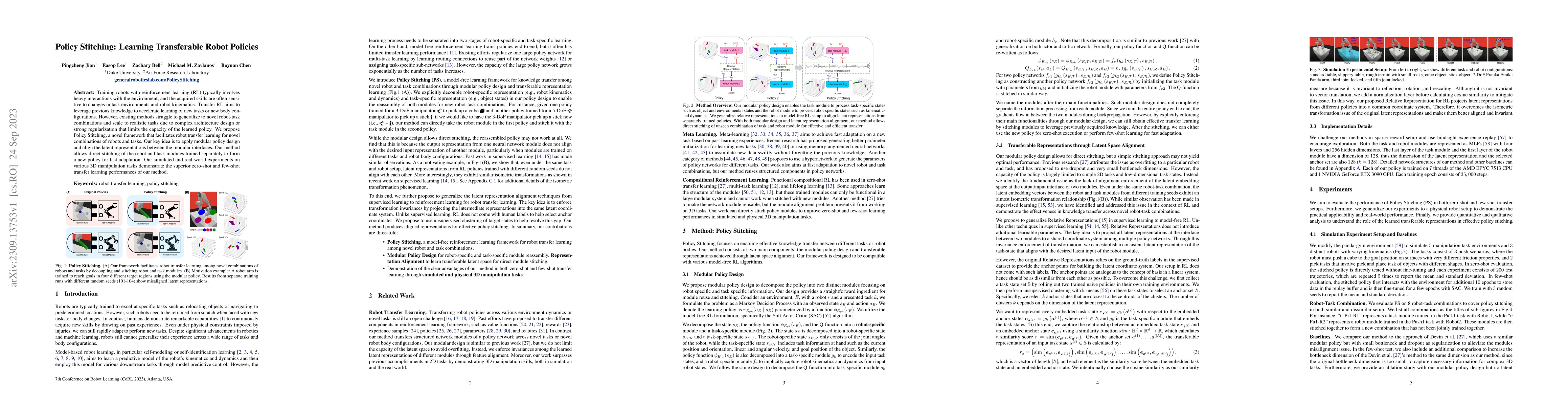 Thumbnail for Policy Stitching: Learning Transferable Robot Policies