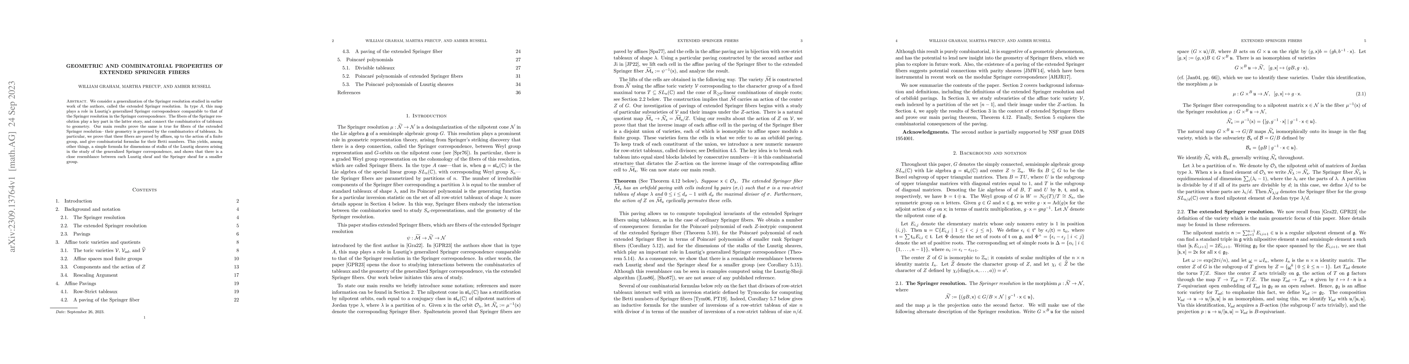 Thumbnail for Geometric and combinatorial properties of extended Springer fibers