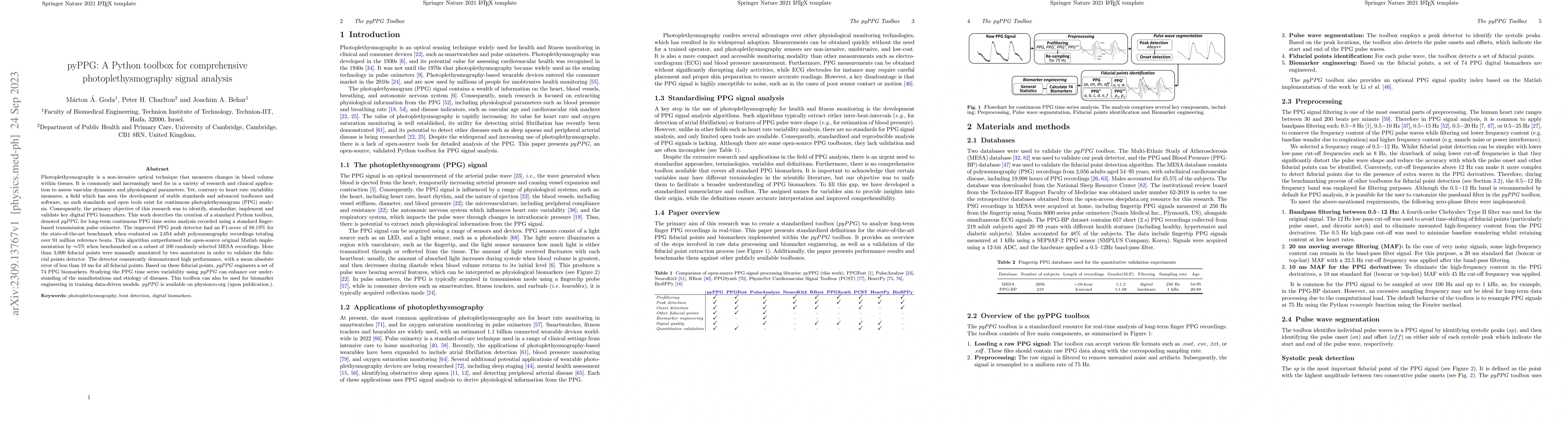 Thumbnail for pyPPG: A Python toolbox for comprehensive photoplethysmography signal
  analysis