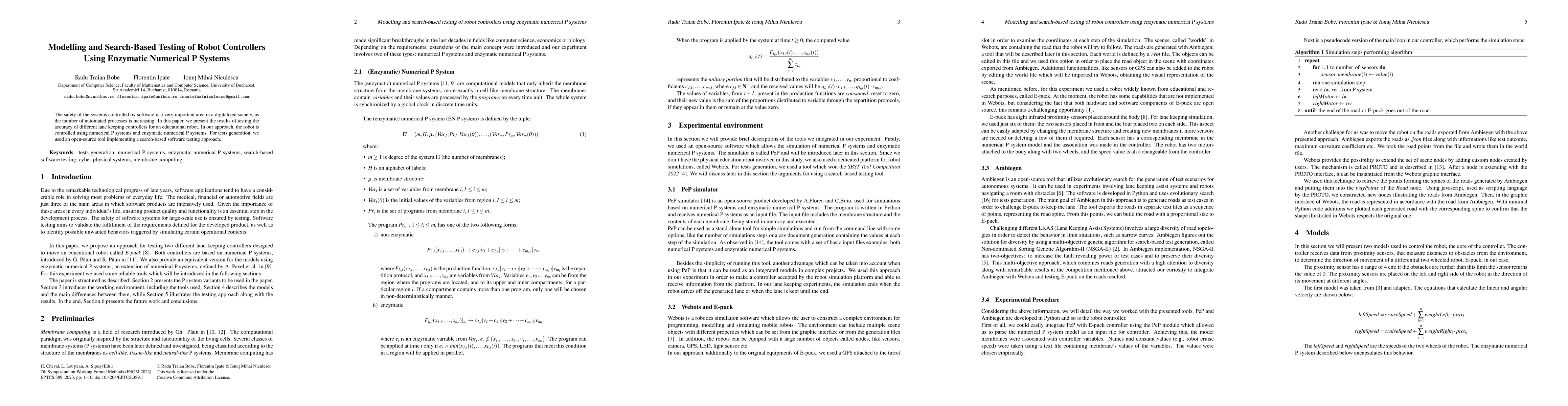 Thumbnail for Modelling and Search-Based Testing of Robot Controllers Using Enzymatic
  Numerical P Systems