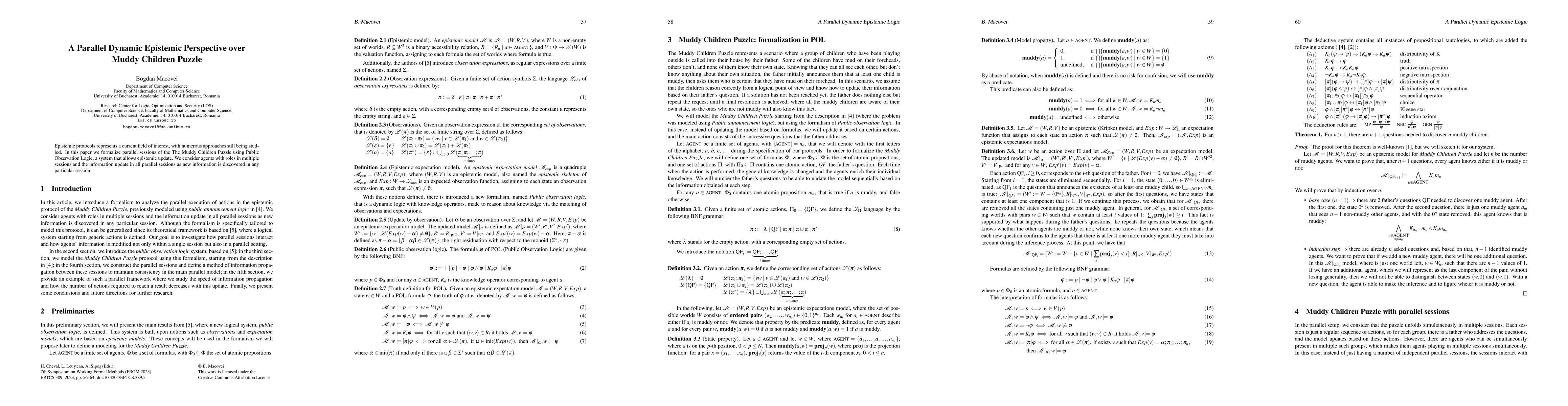 Thumbnail for A Parallel Dynamic Epistemic Perspective over Muddy Children Puzzle