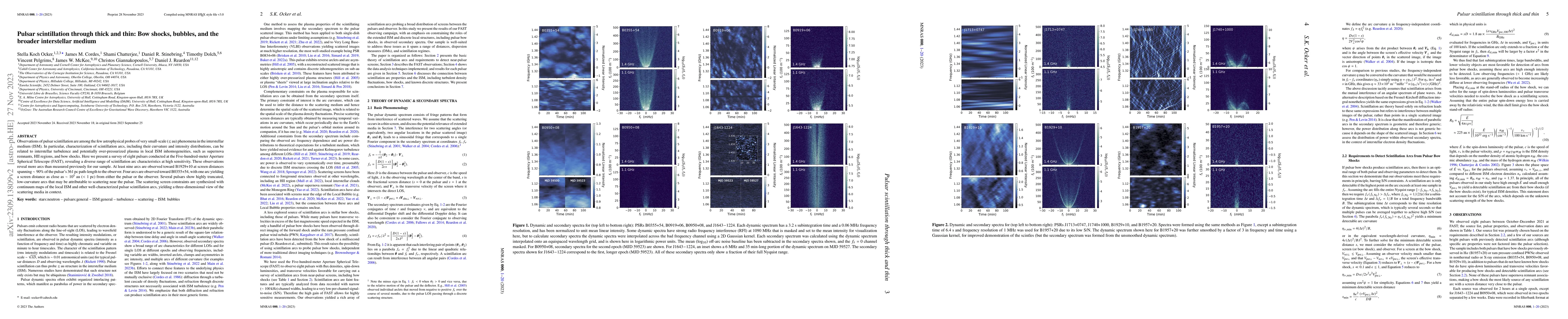 Thumbnail for Pulsar Scintillation through Thick and Thin: Bow Shocks, Bubbles, and
  the Broader Interstellar Medium