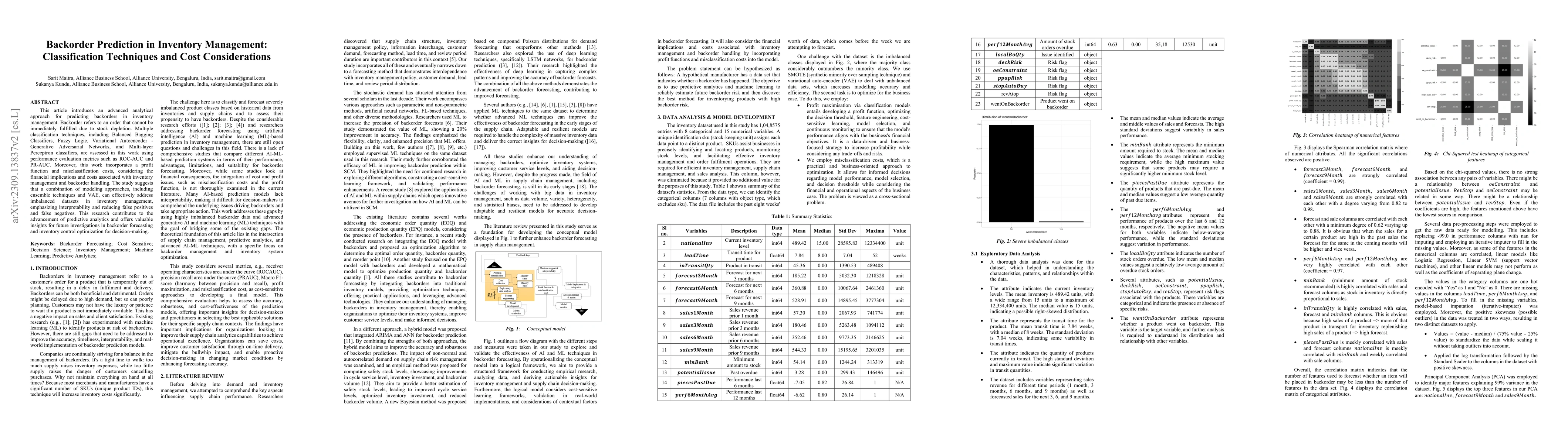 Thumbnail for Backorder Prediction in Inventory Management: Classification Techniques
  and Cost Considerations