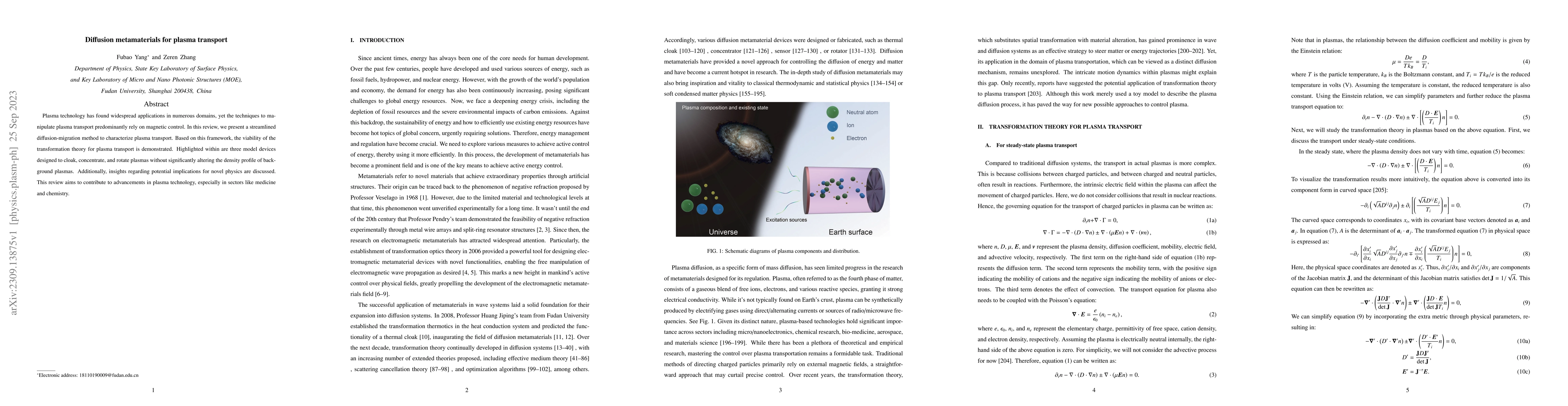Thumbnail for Diffusion metamaterials for plasma transport