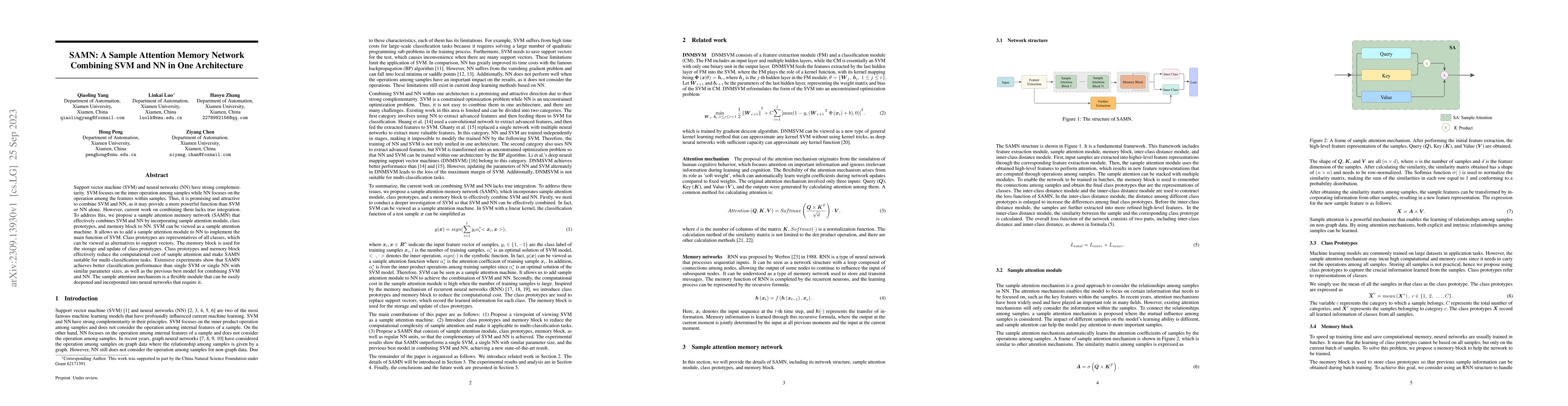 Thumbnail for SAMN: A Sample Attention Memory Network Combining SVM and NN in One
  Architecture
