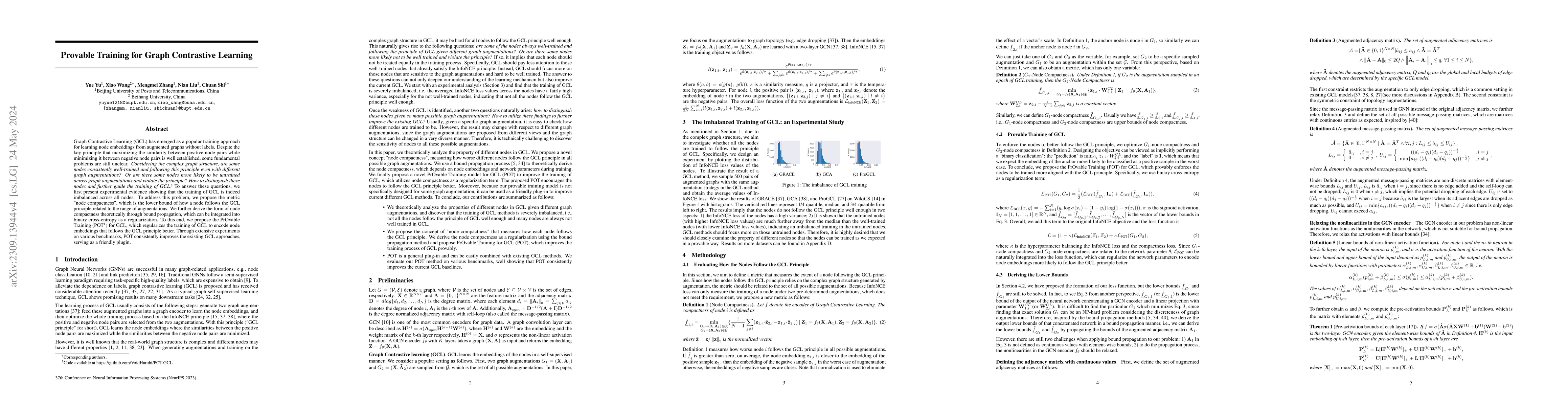 Thumbnail for Provable Training for Graph Contrastive Learning