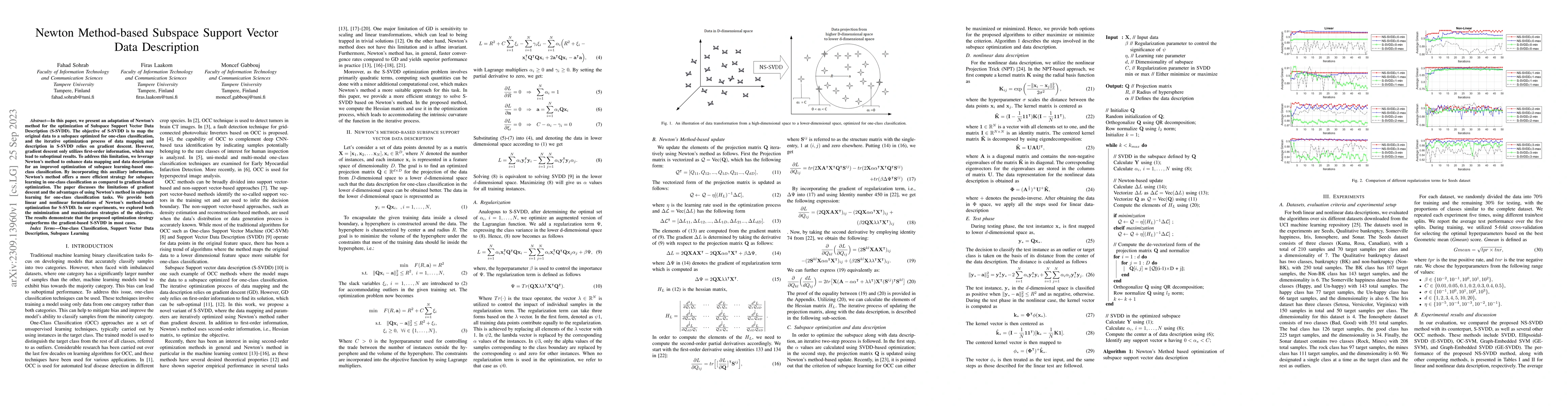 Thumbnail for Newton Method-based Subspace Support Vector Data Description