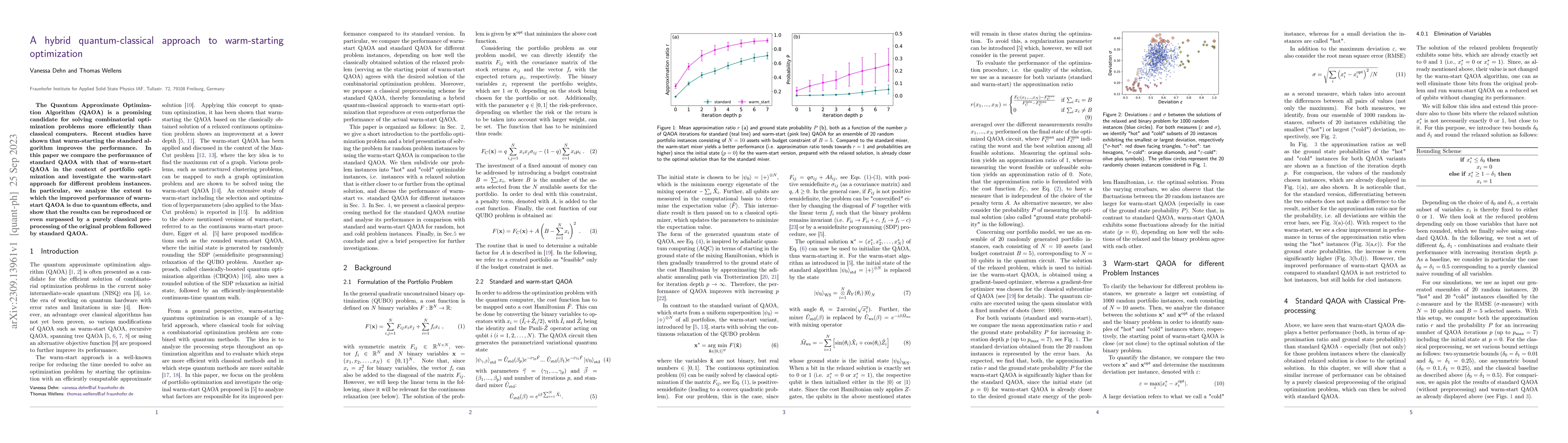 Thumbnail for A hybrid quantum-classical approach to warm-starting optimization