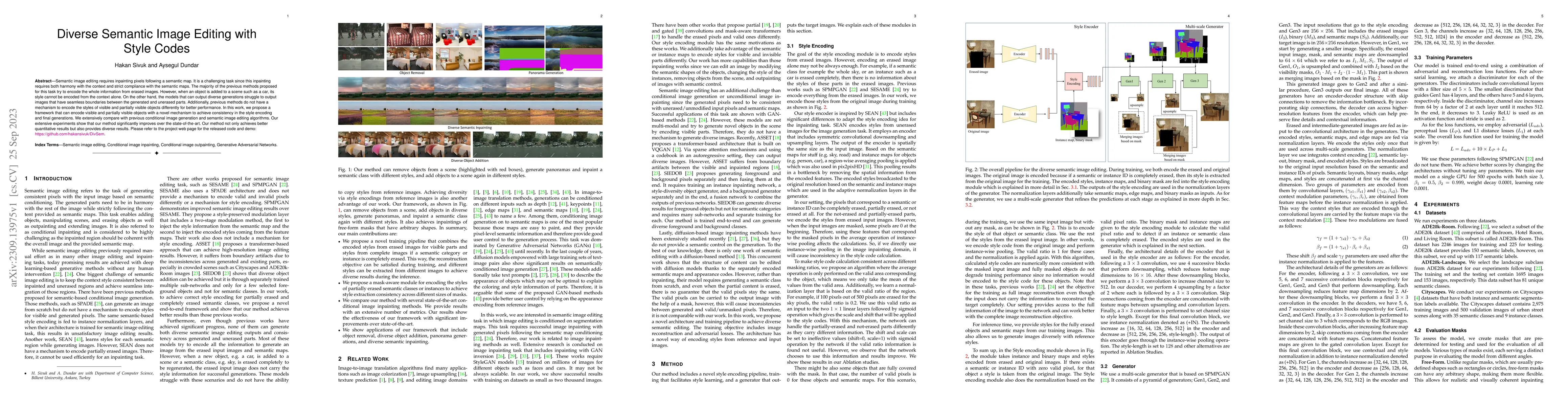 Thumbnail for Diverse Semantic Image Editing with Style Codes