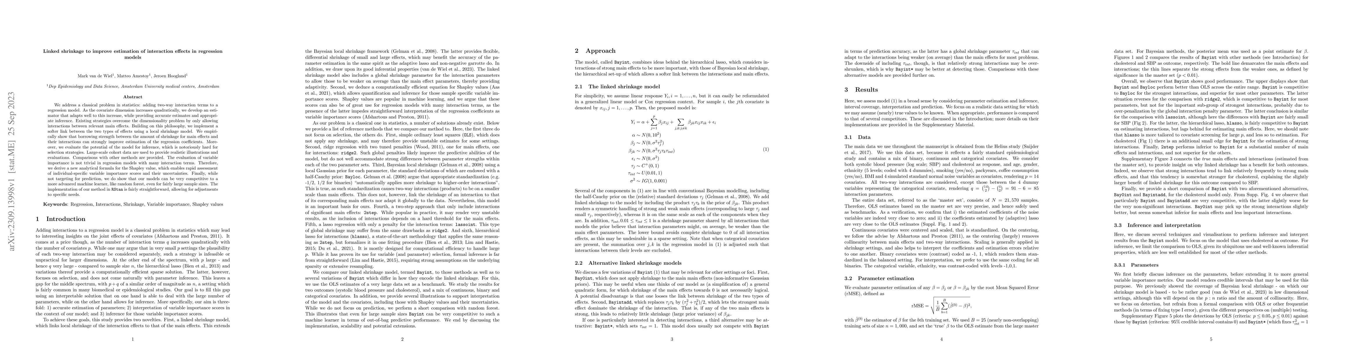 Thumbnail for Linked shrinkage to improve estimation of interaction effects in
  regression models