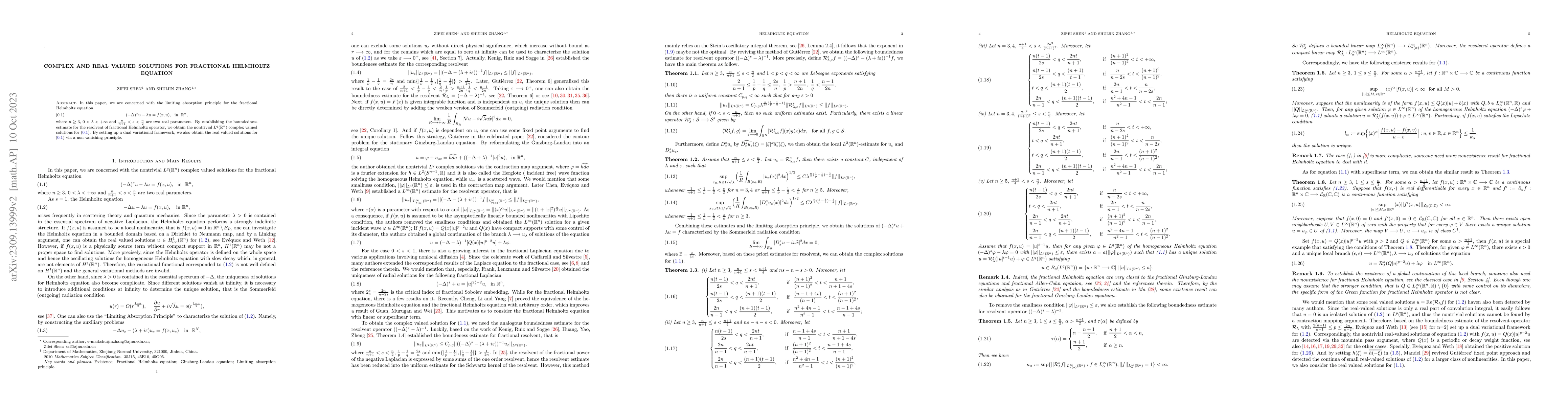 Thumbnail for Complex and real valued solutions for fractoinal Helmholtz equation