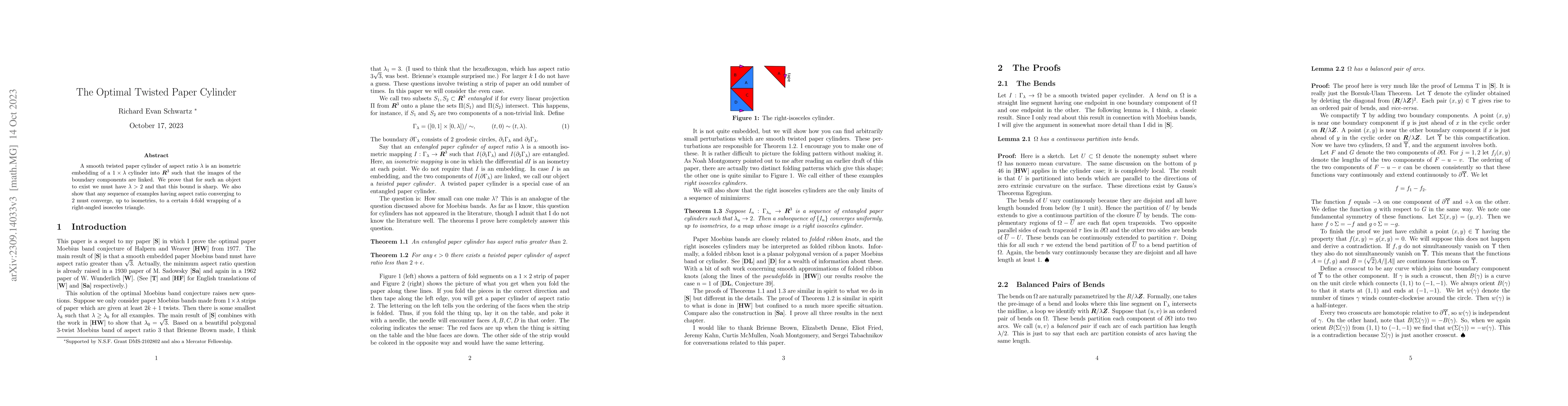 Thumbnail for The Optimal Twisted Paper Cylinder