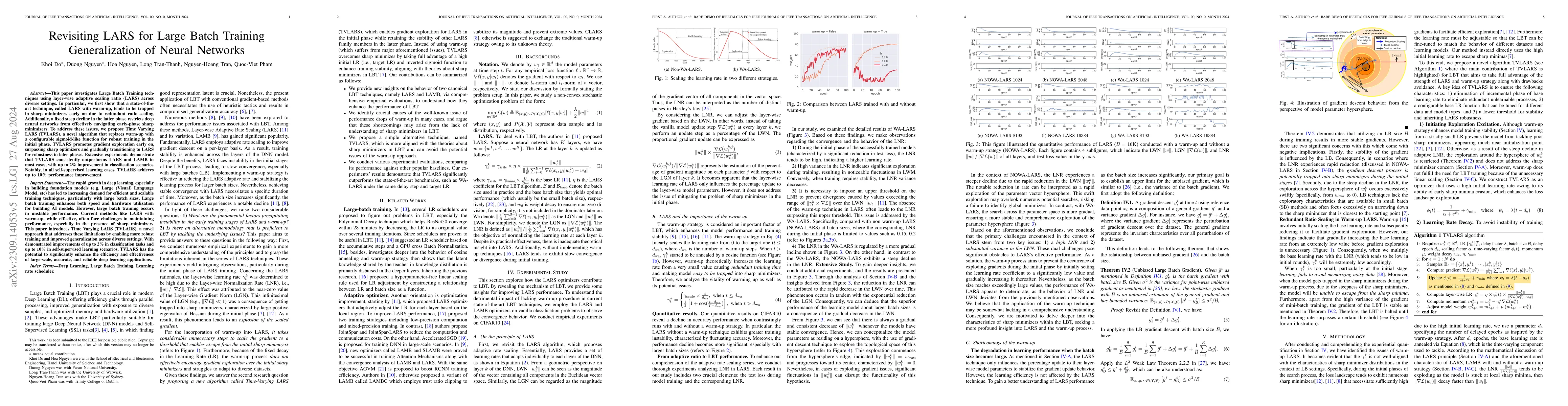 Thumbnail for Revisiting LARS for Large Batch Training Generalization of Neural
  Networks