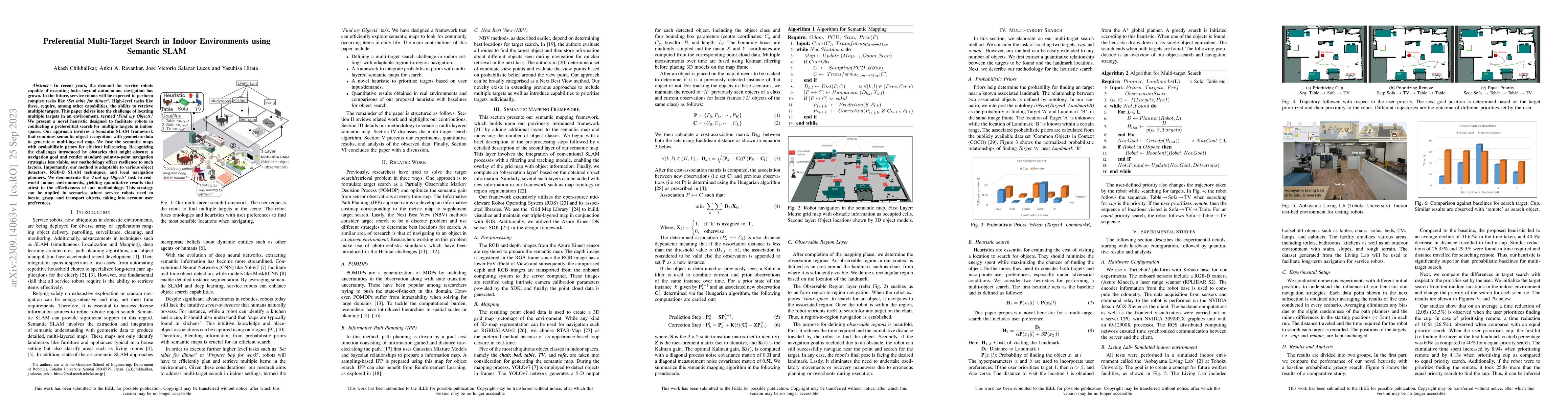 Thumbnail for Preferential Multi-Target Search in Indoor Environments using Semantic
  SLAM
