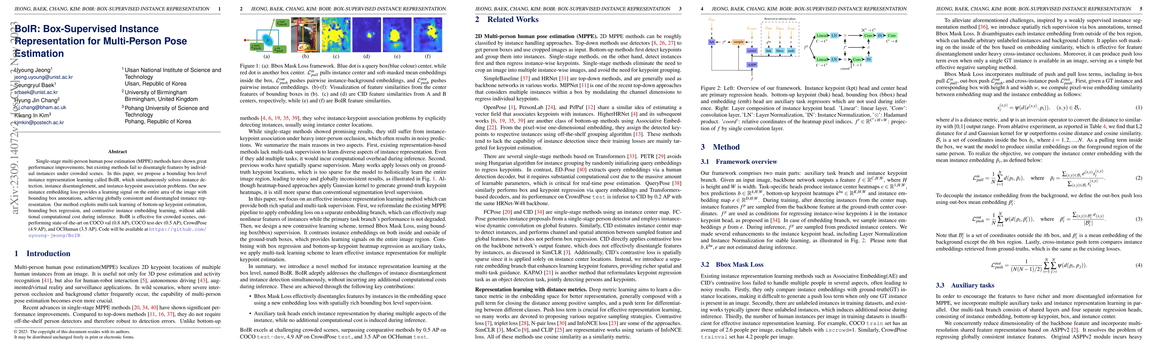 Thumbnail for BoIR: Box-Supervised Instance Representation for Multi-Person Pose
  Estimation