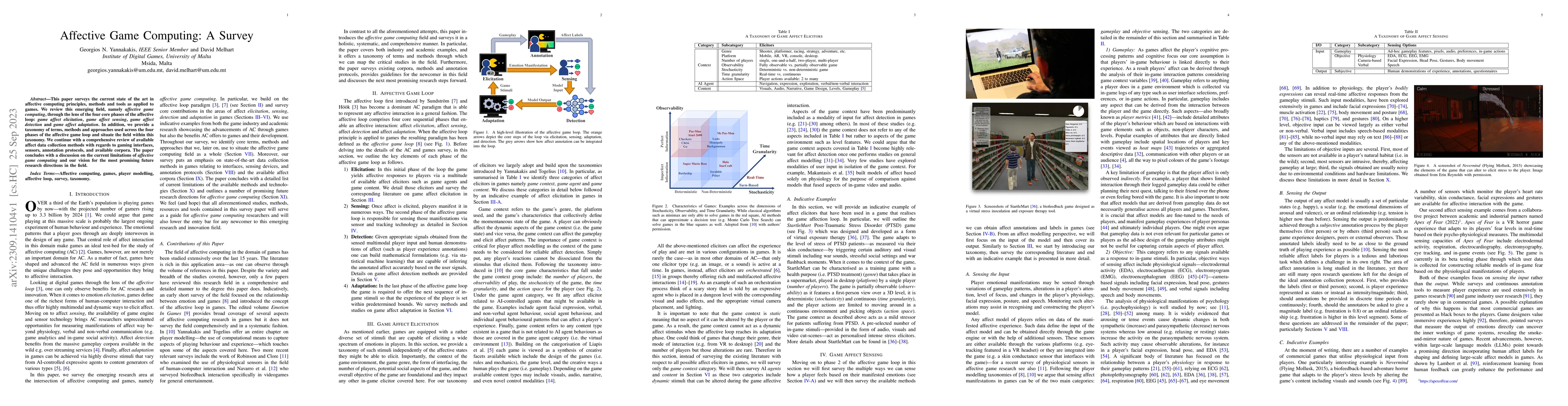 Thumbnail for Affective Game Computing: A Survey