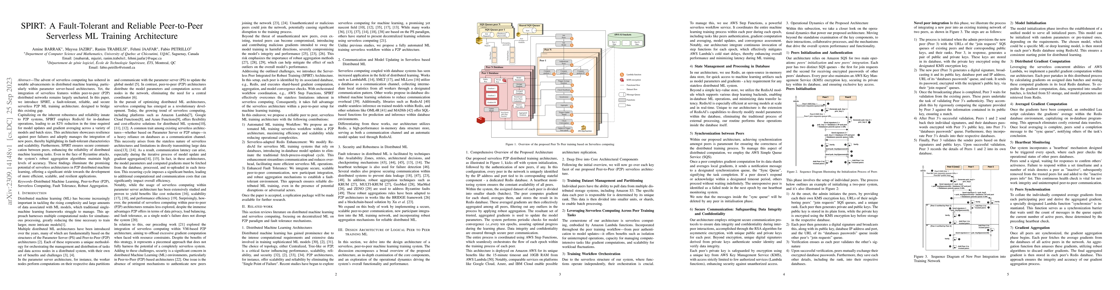 Thumbnail for SPIRT: A Fault-Tolerant and Reliable Peer-to-Peer Serverless ML Training
  Architecture