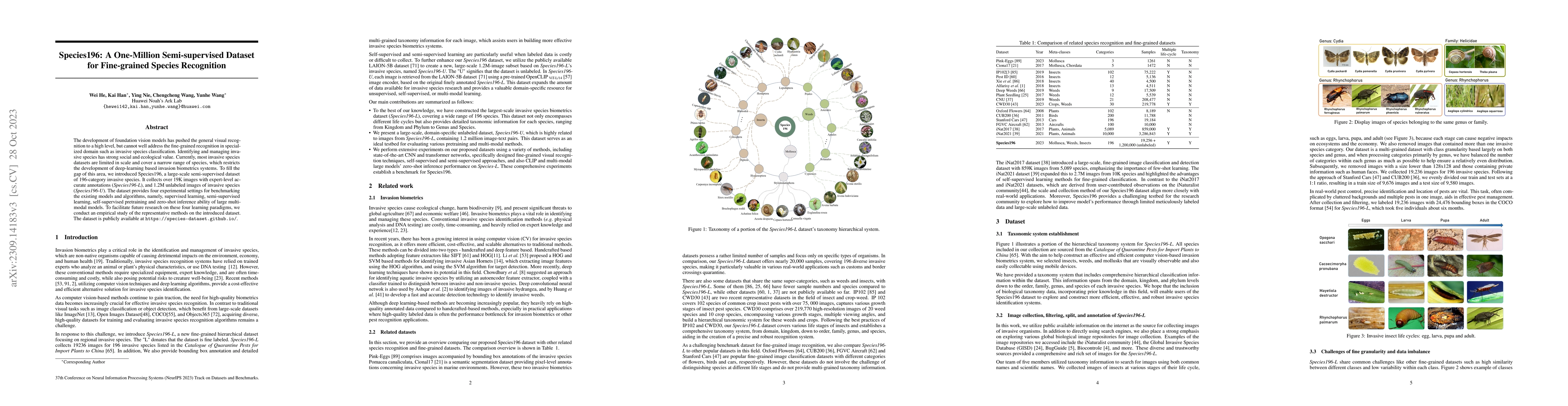 Thumbnail for Species196: A One-Million Semi-supervised Dataset for Fine-grained
  Species Recognition