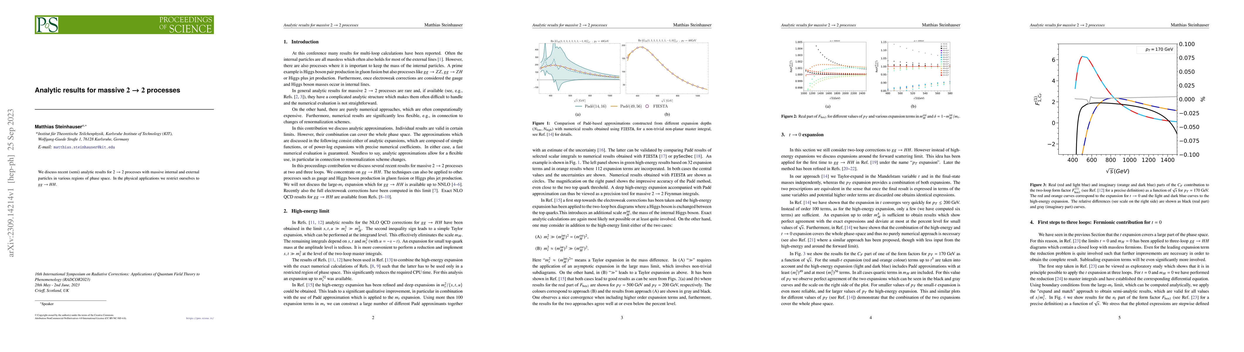 Thumbnail for Analytic results for massive $2\to2$ processes