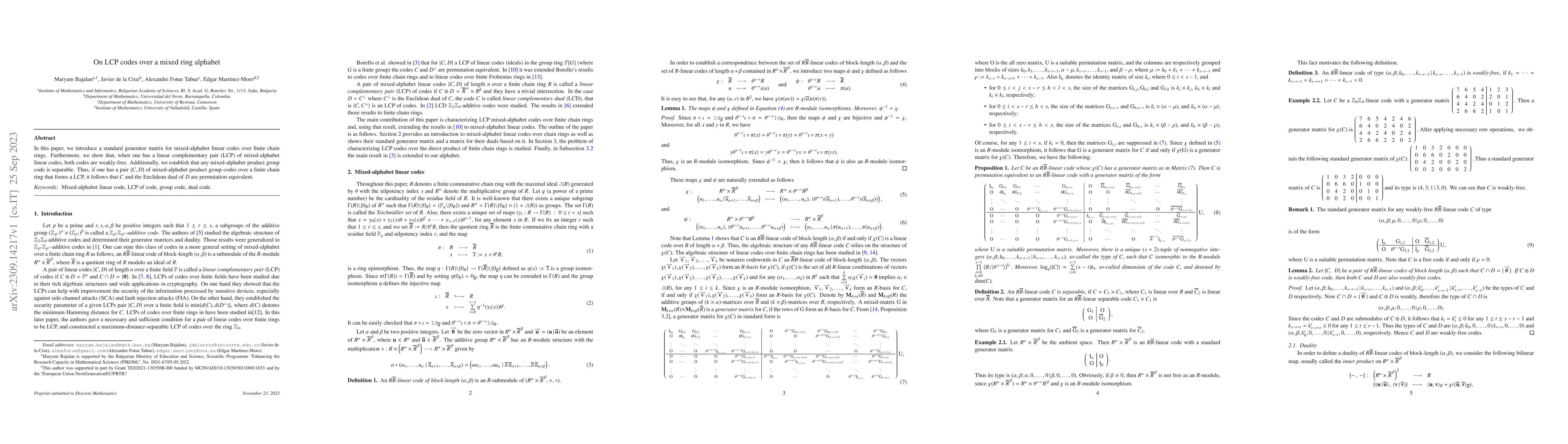 Thumbnail for On LCP codes over a mixed ring alphabet