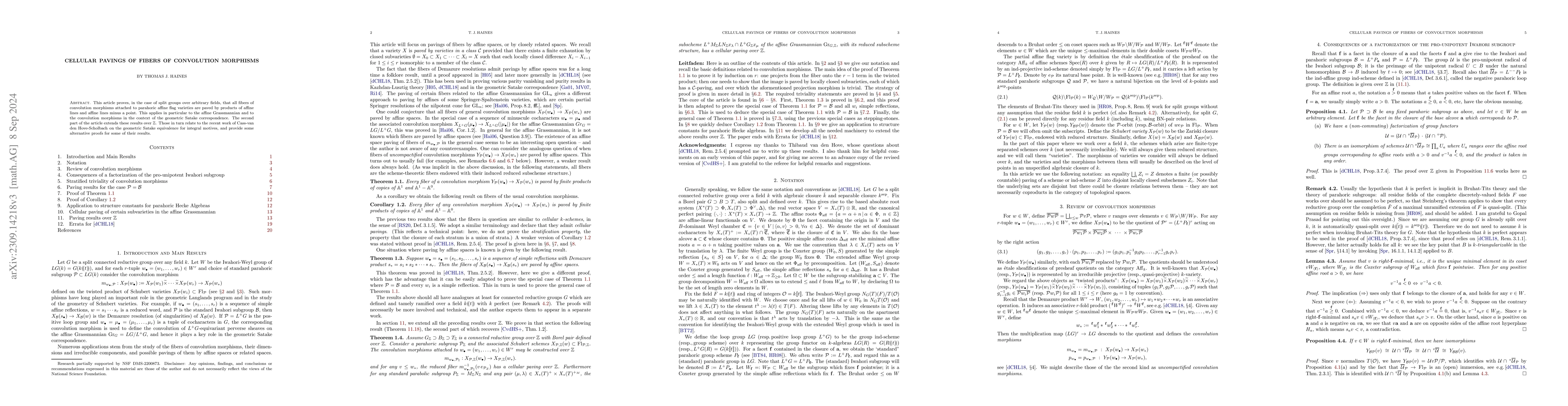 Thumbnail for Cellular pavings of fibers of convolution morphisms