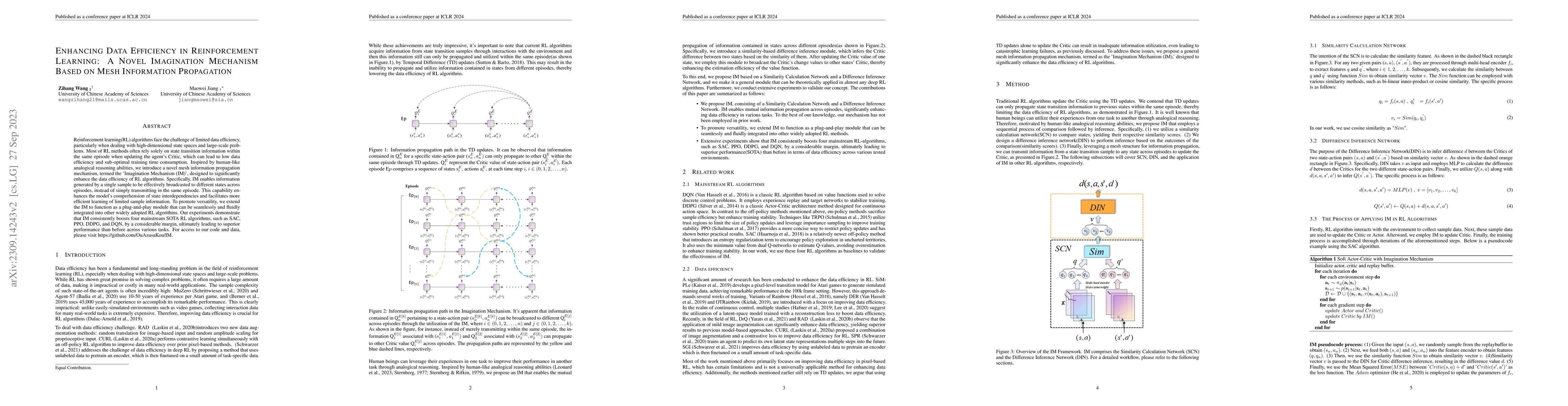 Thumbnail for Enhancing data efficiency in reinforcement learning: a novel imagination
  mechanism based on mesh information propagation