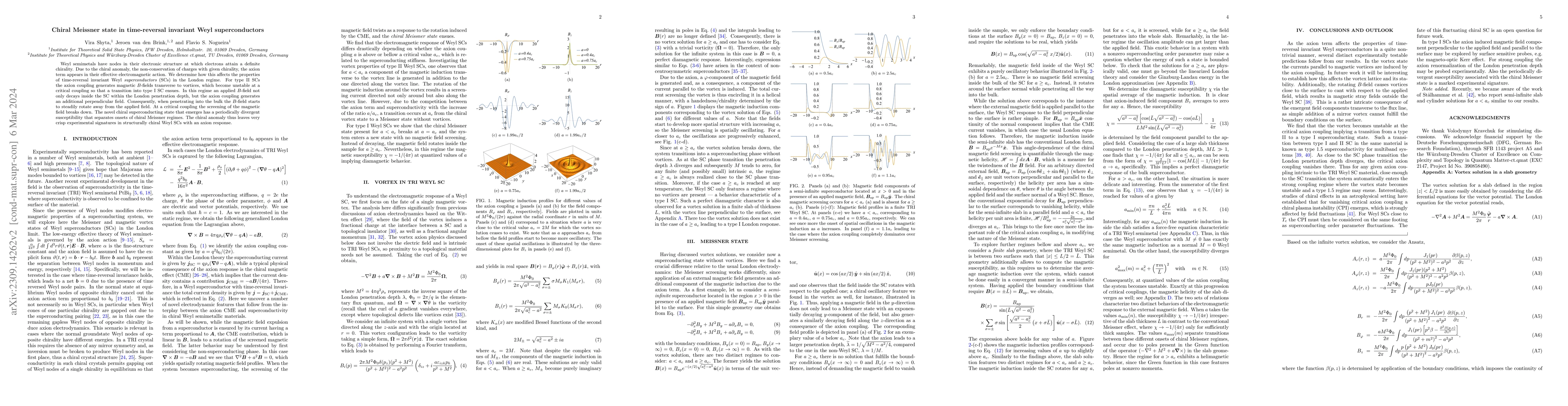 Thumbnail for Chiral Meissner effect in time-reversal invariant Weyl superconductors