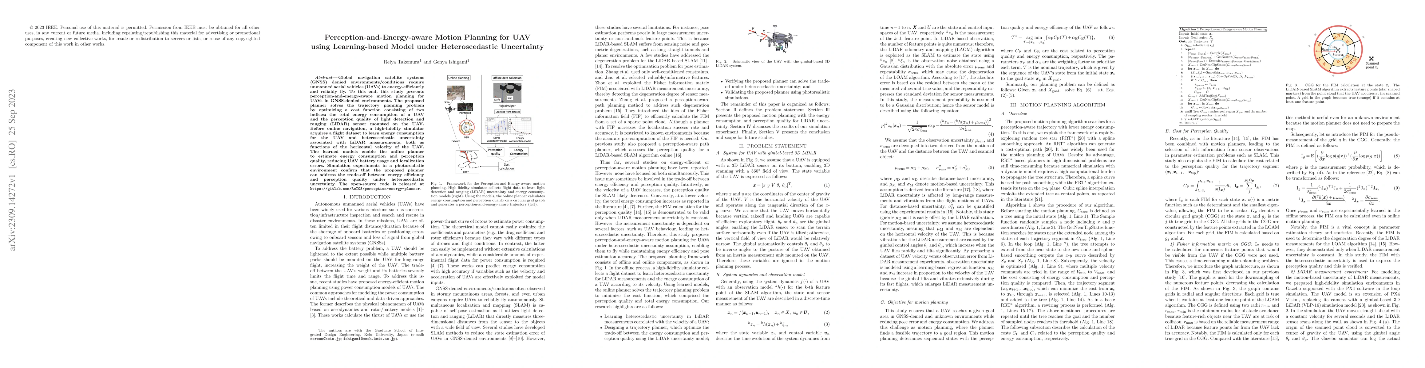 Thumbnail for Perception-and-Energy-aware Motion Planning for UAV using Learning-based
  Model under Heteroscedastic Uncertainty
